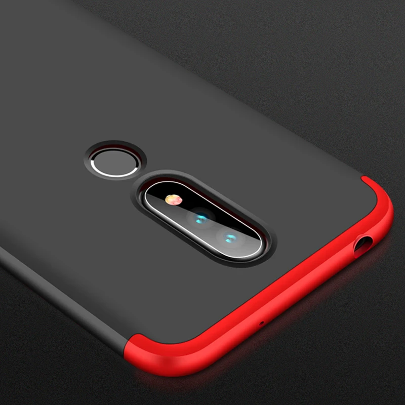 Cover Case For Nokia 6.1 Plus X6 2018 3in1 Full Protection Matte Cases 6.1Plus TA-1099 Phone Bags |