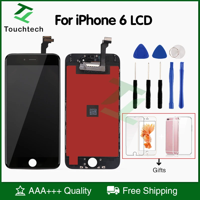 1 шт. класс A + Quallity Pantalla LCD для iPhone 6 ЖК дисплей экран с сенсорным дигитайзером в