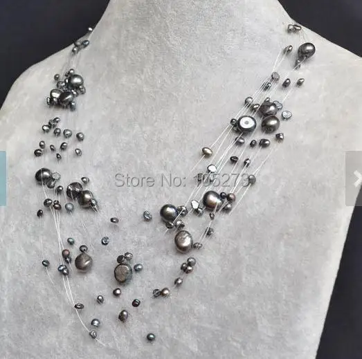 Новое поступление искусственное жемчужное ожерелье многожильное из