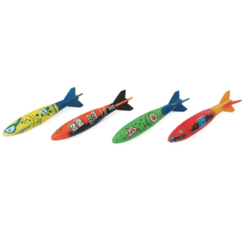 4 шт./упак. Torpedo Rocket метательная игрушка для бассейна игры дайвинга летние торпеды