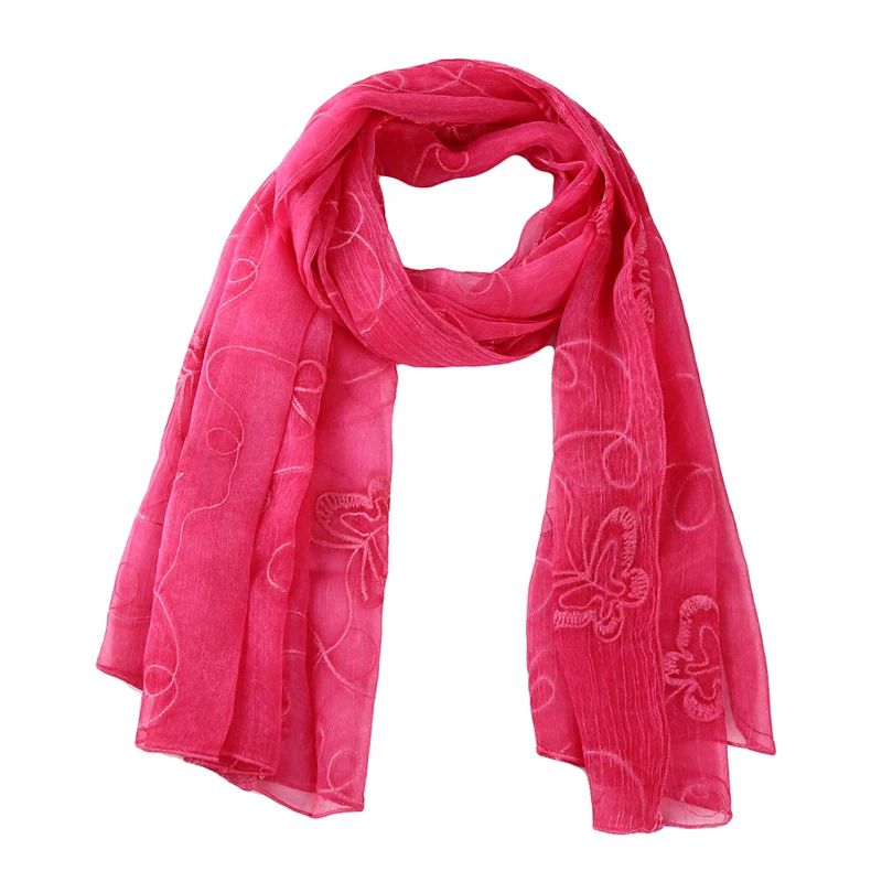 Модные женские шали с вышивкой Длинный мягкий шарф Дамская шаль мягкие шарфы