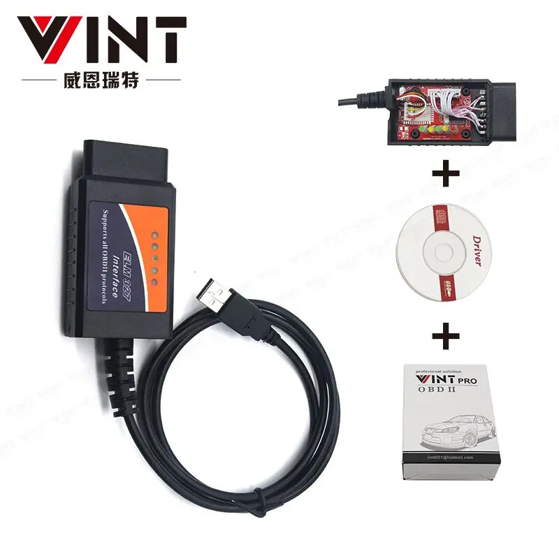 ELM327 USB CH340+25K80 Chip V1.5 OBD2 OBDII Scan Tool Auto Diagnostic Scanner | Code Readers &amp Tools