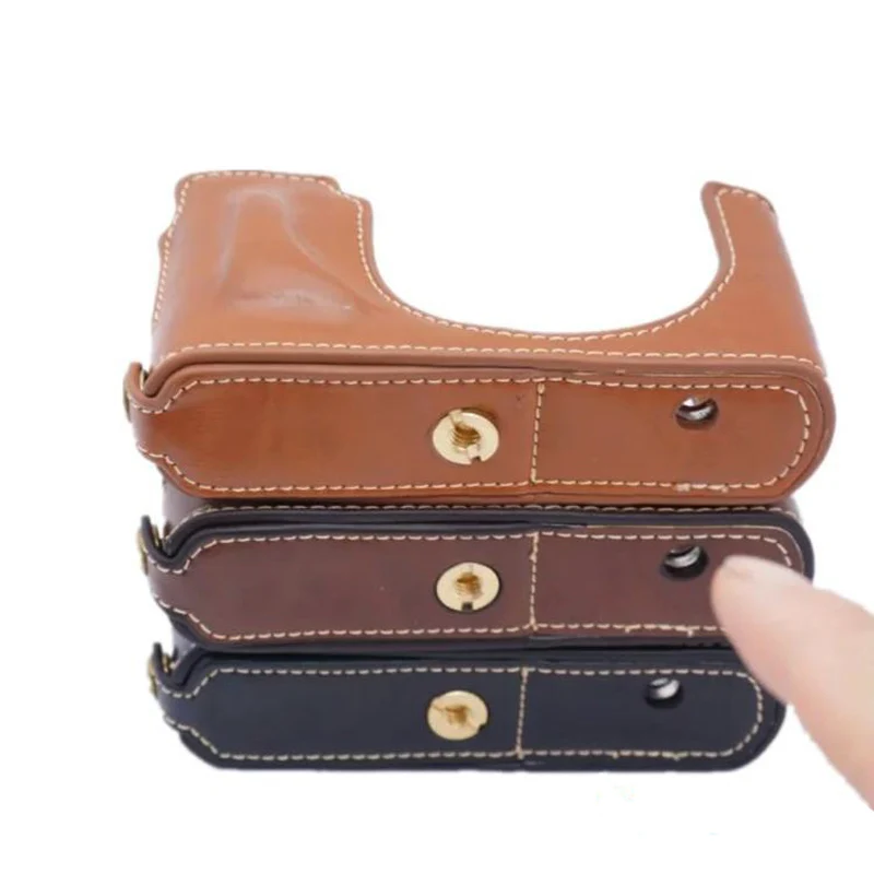 Портативный из искусственной кожи Камера Половина Чехол сумка для Leica D-LUX TYP109