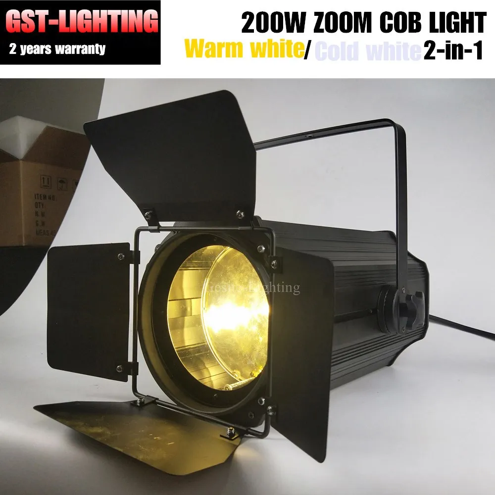 ZOOM 5- 50 градусов 200 Вт COB Светодиодный прожектор 3200K теплый белый сценический диско