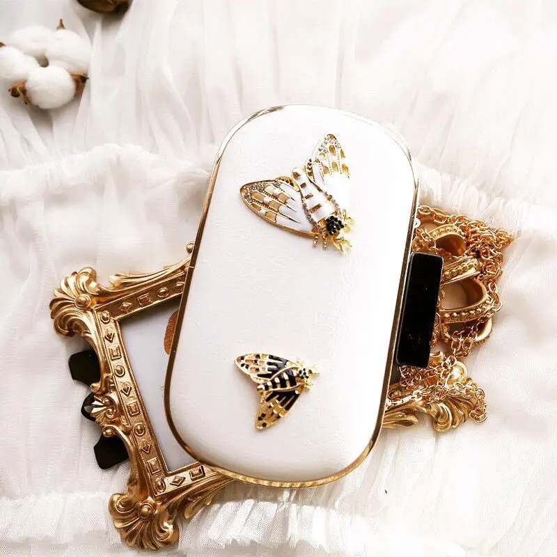 ETAILL Модная белая роскошная дизайнерская брендовая вечерняя сумочка клатч