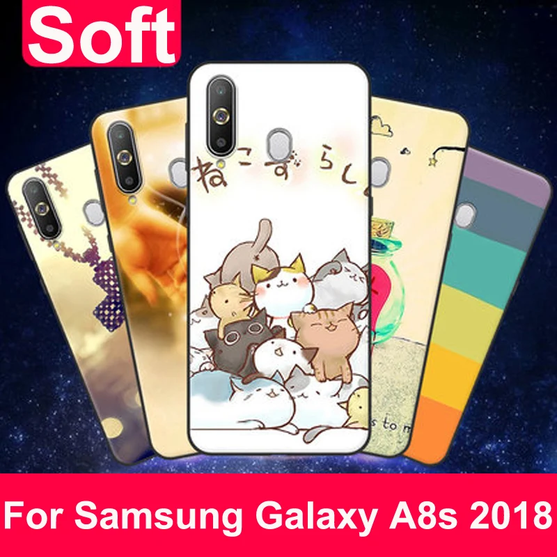 Чехол для Samsung Galaxy A8s 2018 мягкий силиконовый чехол в стиле кантри G8870 защитный