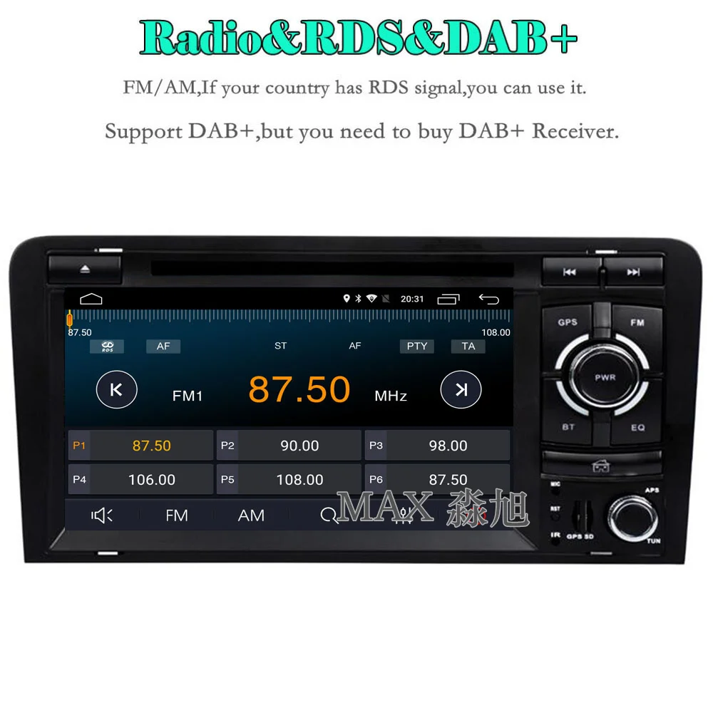 Le MAX 2G для Audi A3 2003-2011 автомобиль радио gps навигации Системы CD-плеер Bluetooth
