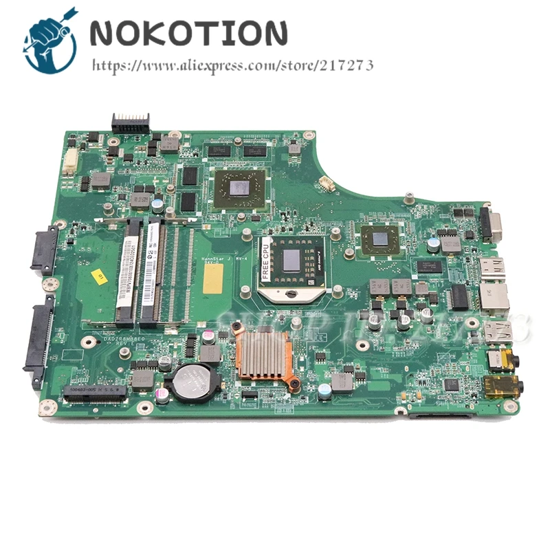 NOKOTION материнская плата для ноутбука acer ASPIRE 5553G материнская плата для ноутбука MBPV706001 MB. PV706.001 DA0ZR8MB8E0 HD5000 DDR3 Бесплатный процессор