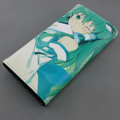 Длинный стильный PU кошелек с красочной печатью Аниме TouHou Project A карманом для монет