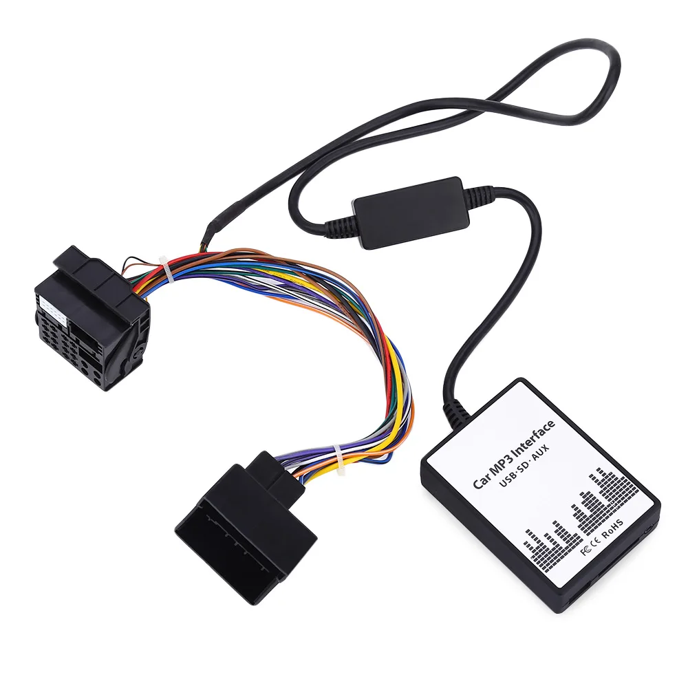 Автомобильный MP3 Интерфейс DC 12 В USB SD кабель для передачи данных AUX адаптер 40 PIN