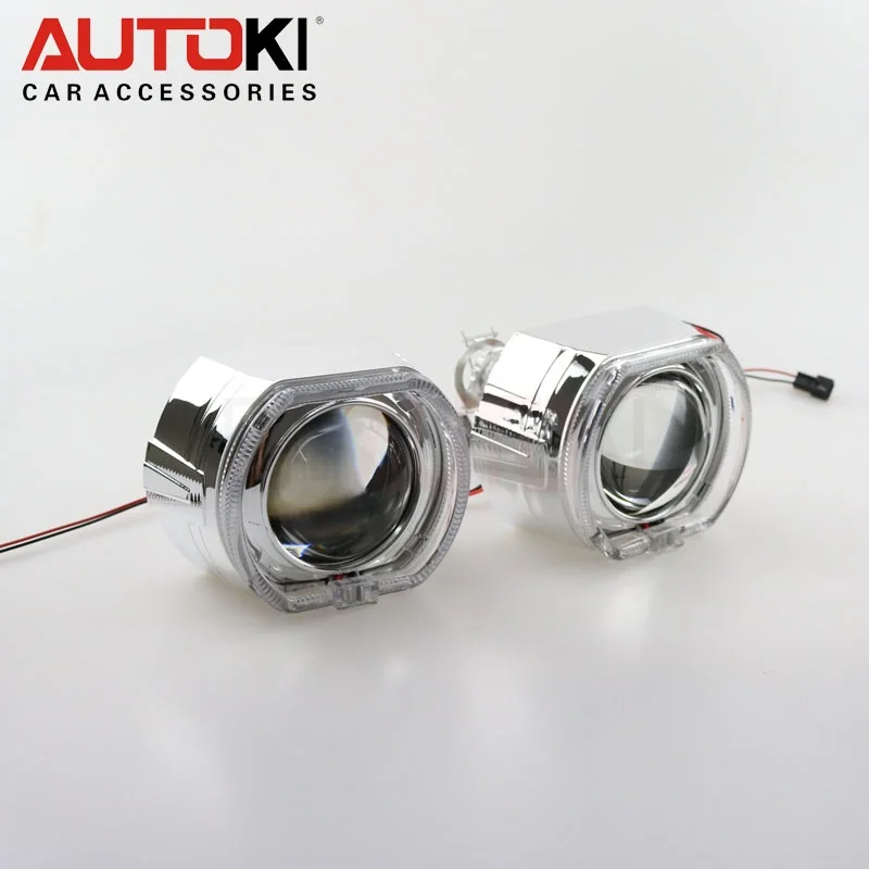 Autoki 3 дюйм(ов) H4 Koito Q5 D2H Bi-ксеноновых фар, Высокопрочная конструкция линзы прожекторного типа+ светодиодные лампы DRL руководство кожух для автомобильных headligh