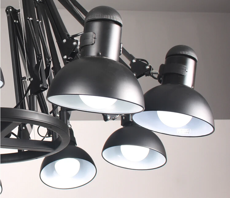 12 головок Скандинавская лампа паук алюминиевый абажур современный подвесной