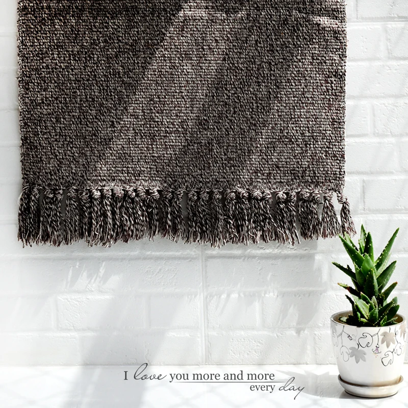 Хлопковый коврик ручная работа тканые белые/черные/красные/синие/коричневые