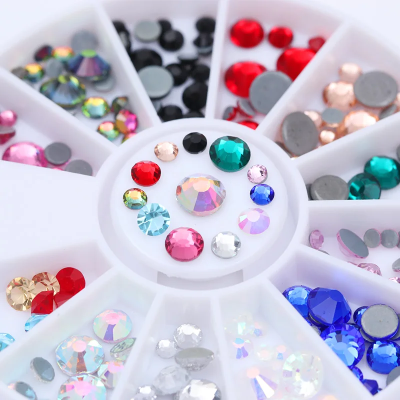 3D Цвет драгоценный камень камни для ногтей многоразмерные плоские задние