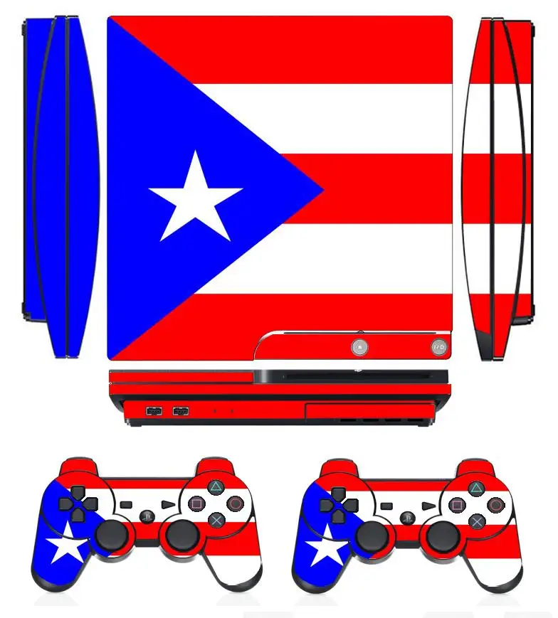 Фото Флаг 266 Виниловая наклейка для Sony PS3 Slim PlayStation 3 и 2 наклейки контроллеров |