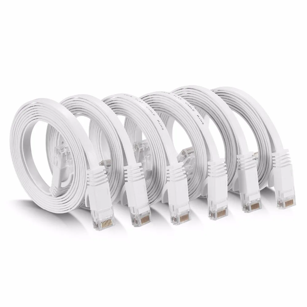 12 шт. 25 см/50 см/1 м/1 5 м/2 м/3 м/5 м/Ethernet кабели Плоский CAT6 плоский UTP Ethernet сетевой кабель