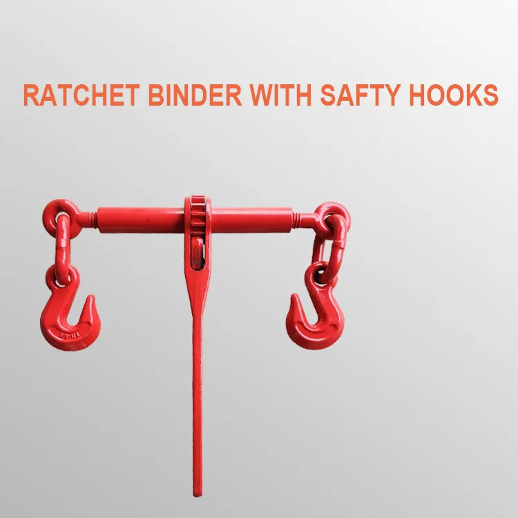 1.18 Ton 6mm Ratchet Binder With Safty Hooks 1/4 inches Lever Tensioner Ratchet Tightener Rigging Accessories