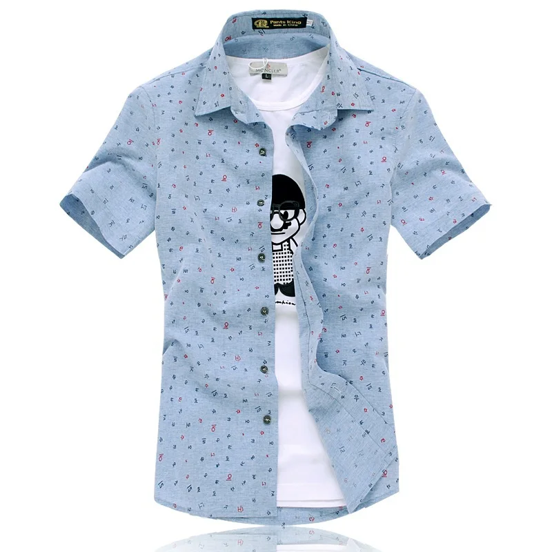 Новинка 2019 модные мужские классические рубашки с коротким рукавом и надписью