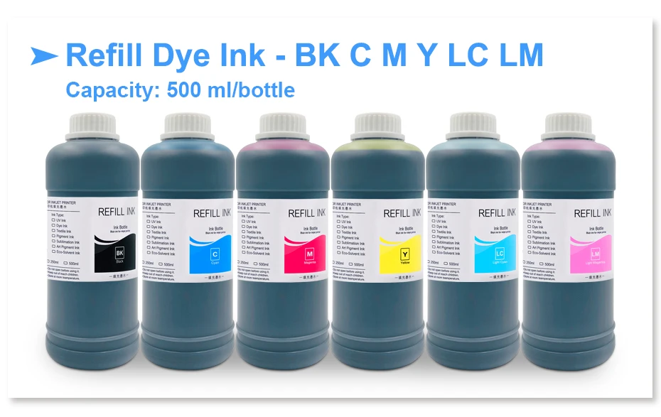 6X500 мл заправка чернил для Epson L210 L392 L396 L800 L805 стилус 1390 1400 1410 1500 Вт замена чернил для принтера Epson