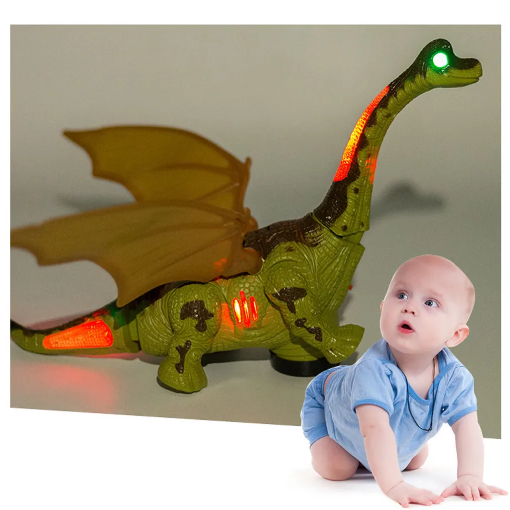 Фигурка динозавра Брахиозавра T Rex модель игрушки с подсветкой и индукцией
