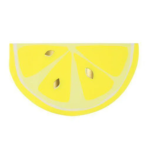 16pcs yellow napkins 8 шт. 7-дюймовый цитрусовый фрукт Бумага пластина вечерние посуда комплект поставки одежда для свадьбы, дня рождения Декор Пижама для детей и взрослых, барбекю салфетка для пикника - Цвет: 16pcs yellow napkins