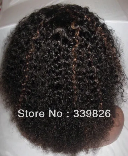 Free style two tone color #1B/30 kinky curl short lace front wigs for black women shipping |