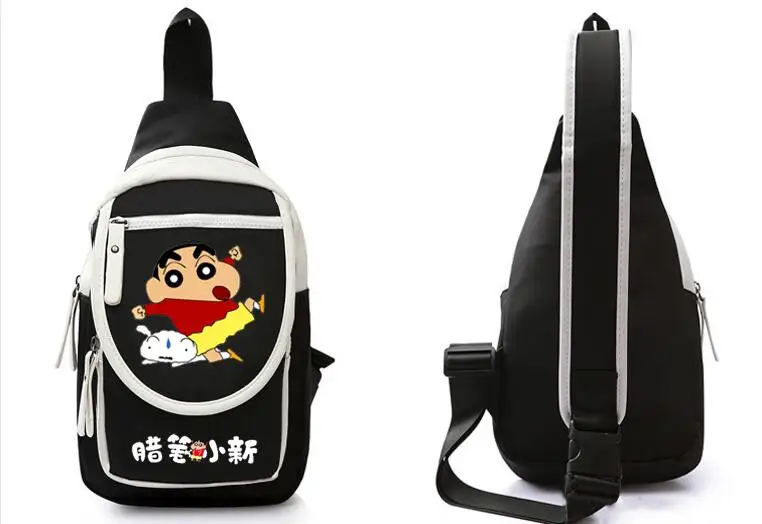 Новая горячая распродажа Аниме Crayon Shin-Chan нагрудная сумка высокого качества унисекс Студенческая школьная сумка опрятная стильная сумка-мессенджер