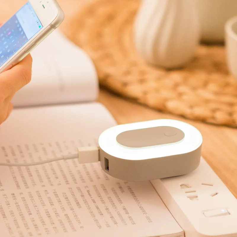 2-port charger dual-port USB phone digital accessories with LED night light multi-function | Электроника