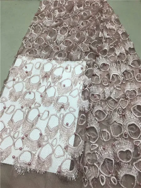 Latest African lace 2018 French beaded fabric wedding dress high quality embroidery | Дом и сад