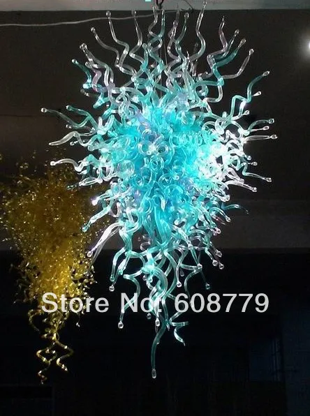 

Free Shipping Big House Hand Blown Glass Crystal Chandeliers For Sale