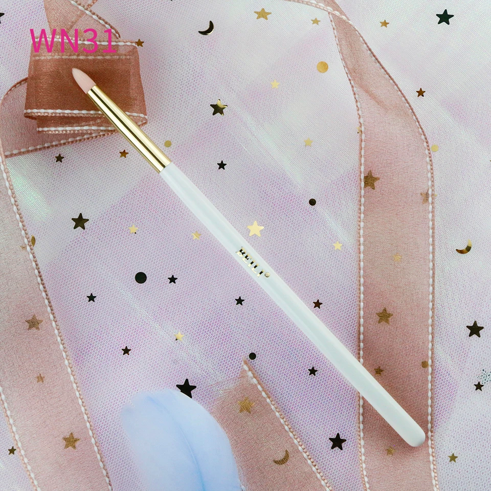BEILI перламутровая белая Профессиональная Кисть для макияжа Nano Wool Fiber Gold Powder Foundation blusher тени Контурные растушевки бескровные розовые волосы