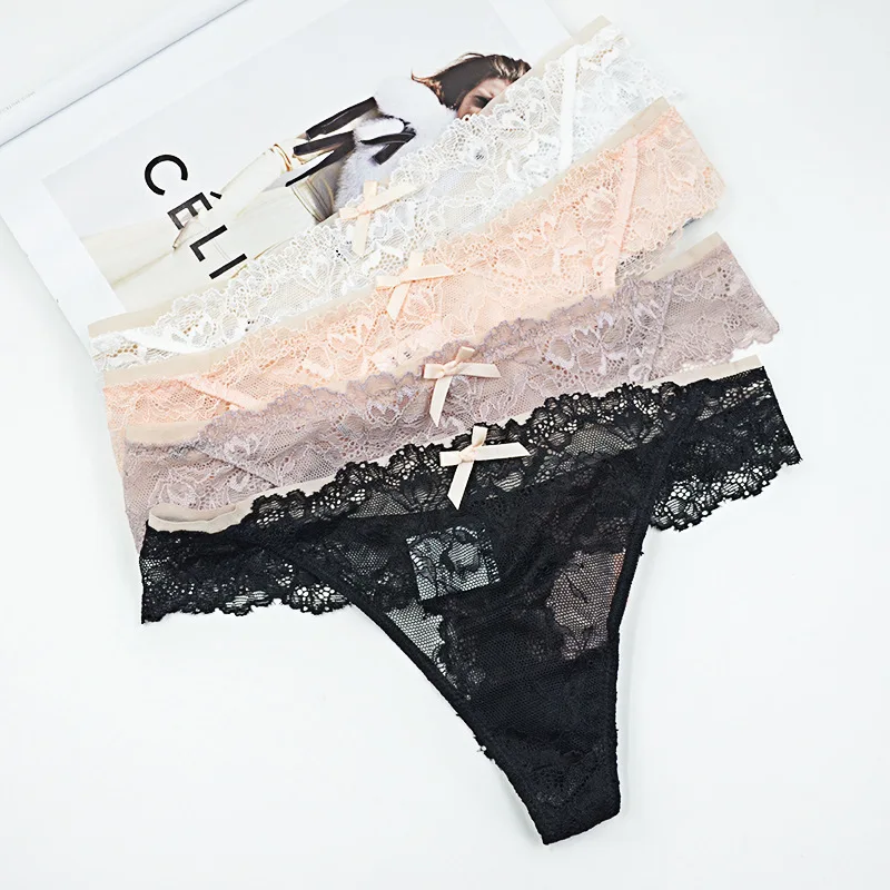 Женские сексуальные стринги бесшовные кружева с низкой талией страсть