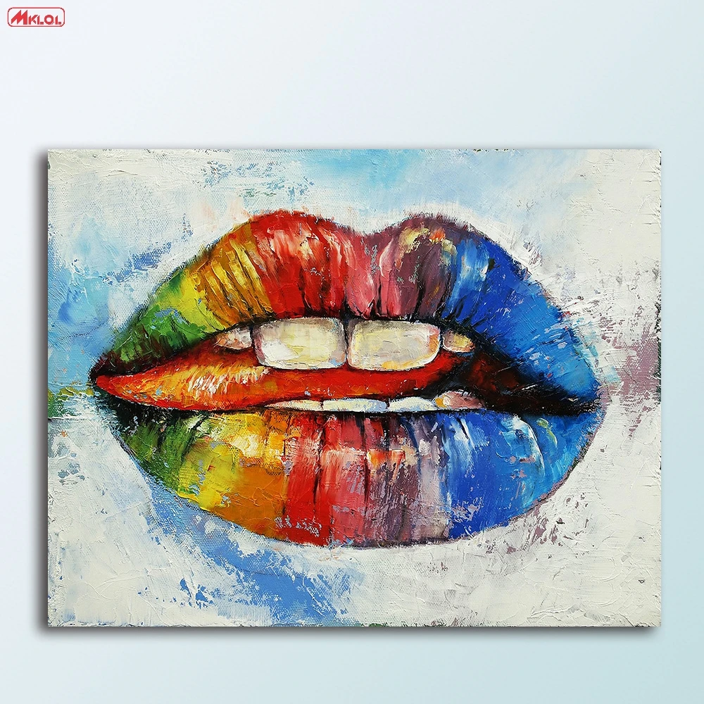 

New Listing Fashion Lips pop art Canvas Painting Home Decoration Canvas Oil Paiting Poster Print Wall Pictures Unframed