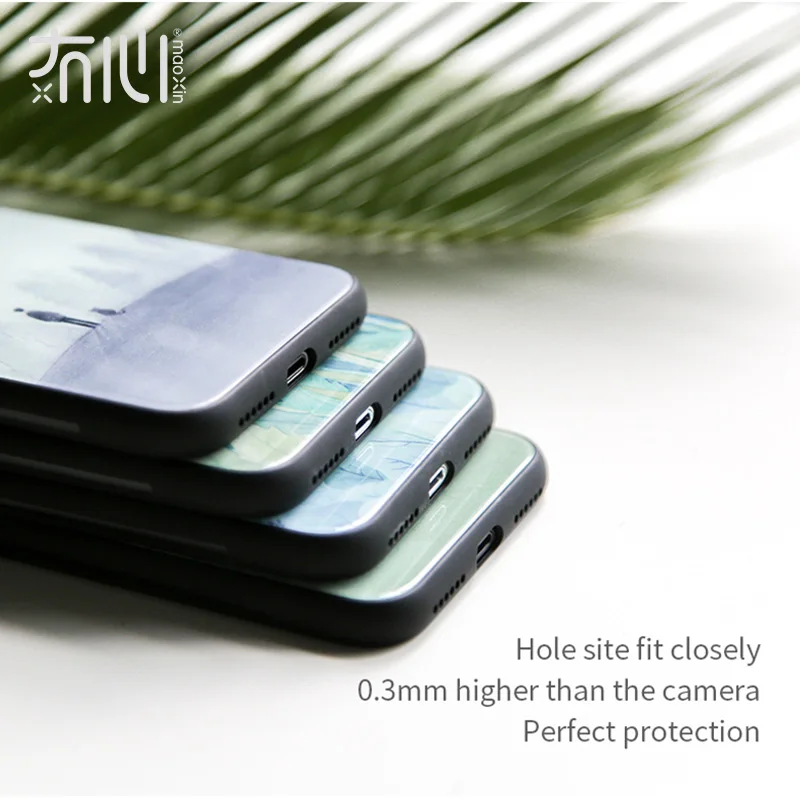 Maoxin Новый чехол для телефона iPhone X XS 8 8plus 7 7plus мальчик с гитарой закаленное стекло