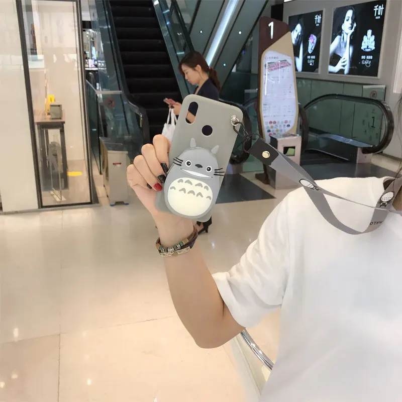 Мультяшный Тоторо ручной силиконовый чехол для VIVO IQOO V15 Pro V11 V11i чехол для телефона для Vivo S1 Plus V9 V7 V5 задняя крышка