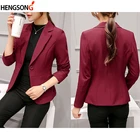 Пиджак женский осенний на одной пуговице, с длинным рукавом