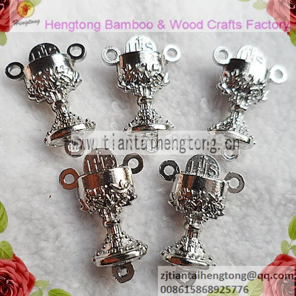 Бесплатная доставка 60 шт./упак. три отверстия сплав Розария центральные части из