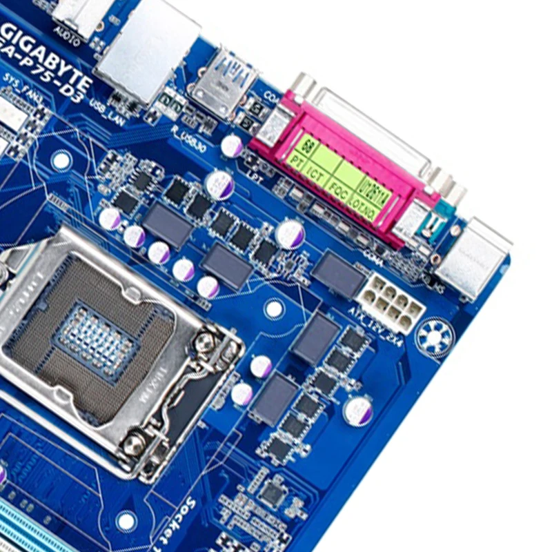 GIGABYTE GA-P75-D3 рабочего Материнская плата LGA1155 i3 i5 i7 DDR3 блок питания ATX