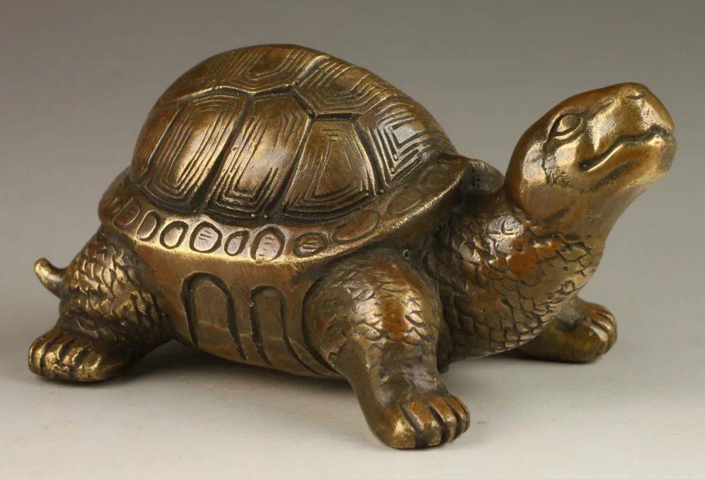 

Crafts Arts Superb Collectable Old Spiritual Exorcism Tortoise BRASS Statue tools wedding Brass