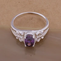 jz ar111 hot sale free shipping silver fine jewelrywholesale 925 sterling silver charms fashion smart purple stone ringsavyaj