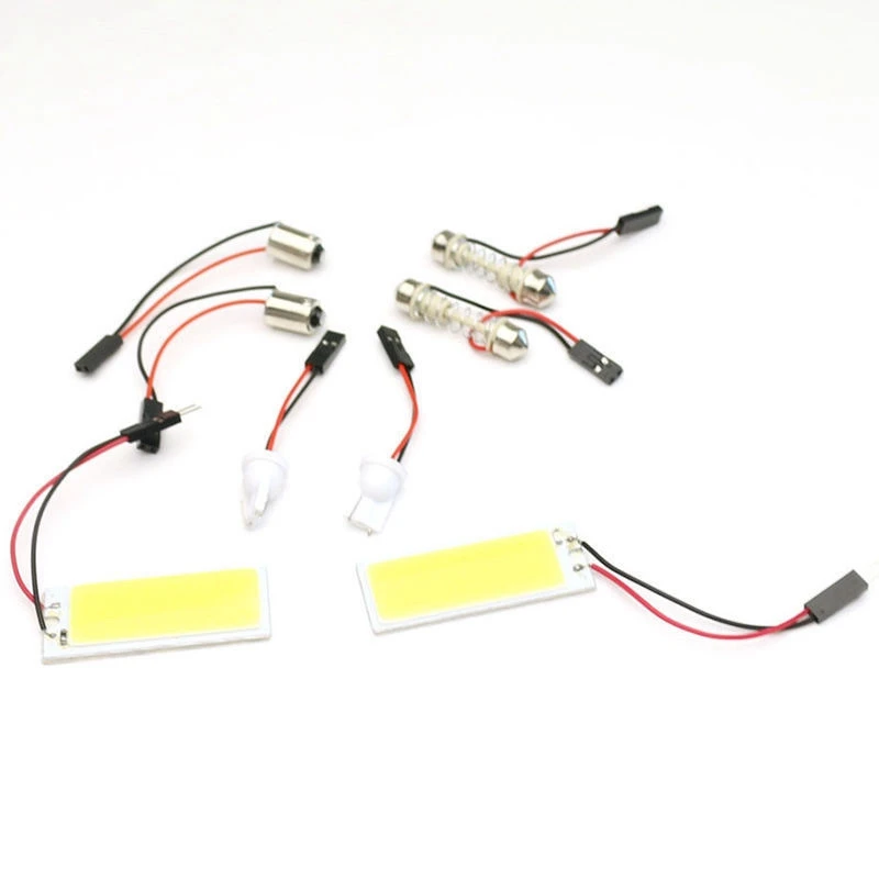 10 шт./лот Автомобильные светодиодные 36 SMD COB Чип 36LED 12V DC панельные лампы с T10 + Festoon