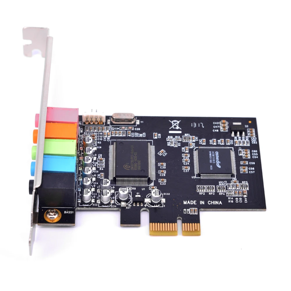 PCI-E 6 канальный соединитель технология истинная цифровая звуковая карта 5 1 CMI8738