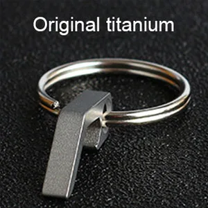 Original titanium Титановый сплав креативная мини-открывашка для бутылок консервная открывалка из нержавеющей стали многофункциональная застежка для ключей Открытый EDC гаджет - Цвет: Original titanium