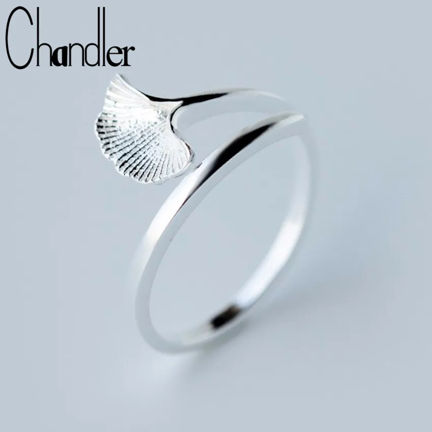 Кольцо с листьями Chandler Ginkgo модные ювелирные изделия регулируемая реальная