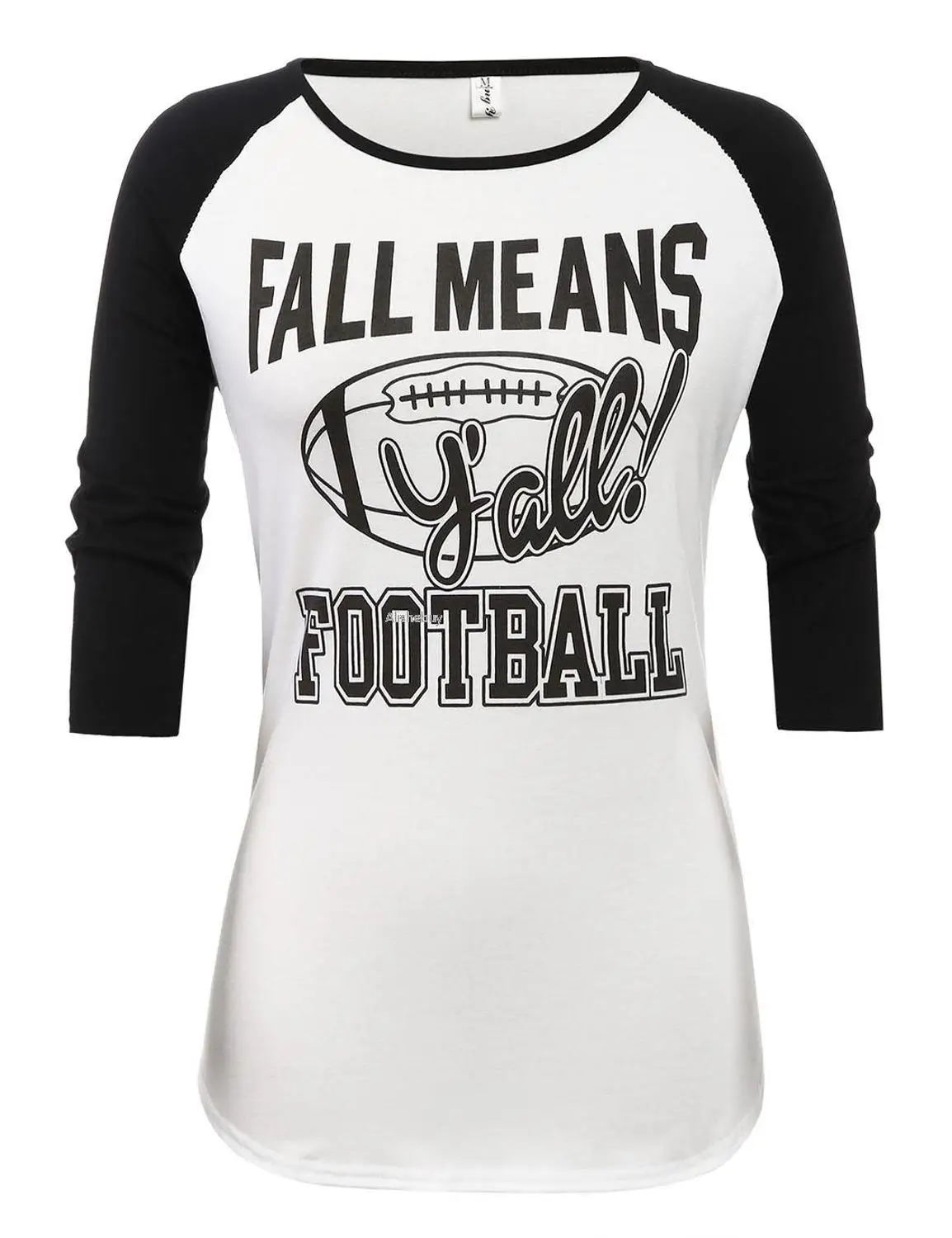 Fashion Spring Girl 3/4 Sleeve Patchwork Tops Clothes Women Letters Printed Harajuku T Shirt Black White Female T-shirt Camisas | Женская