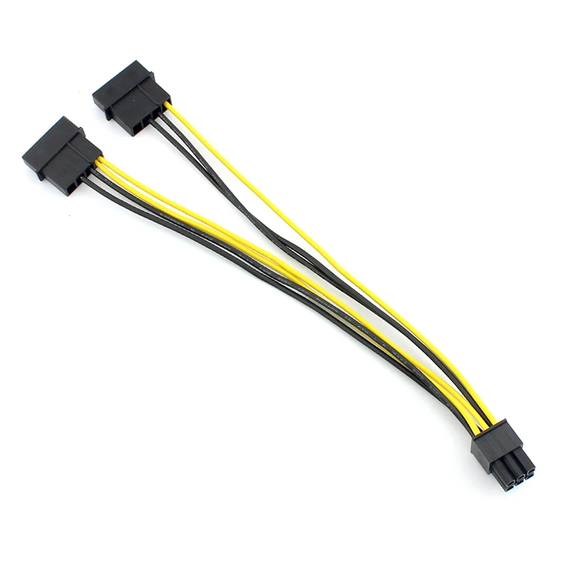 1 шт. 18AWG 20 см двойной 4 Pin P до 6 Molex PCI E внешняя видеокарта кабель питания конвертер