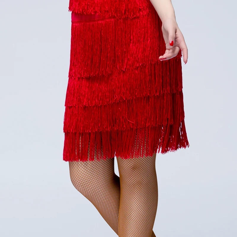 

Latin Fringe Limited Skirt For Lady New Practice Adult Dance Skirts Women Free Shipping 4colors