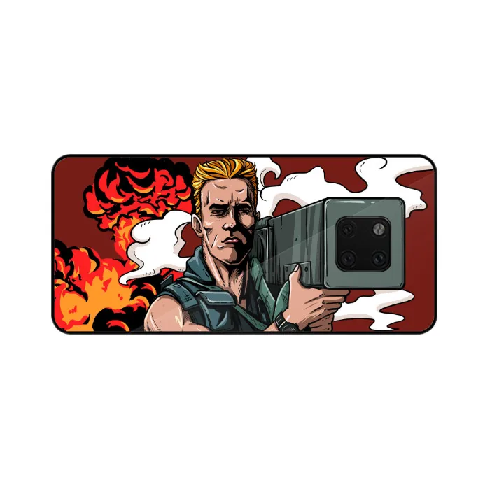 2 For Huawei Mate 20 Pro Case Schwarzenegger Printed Case For Huawei Mate 20 Rocket Glass Cover Mate 20 pro Case Cartoon Fire Bag - Цвет: 2