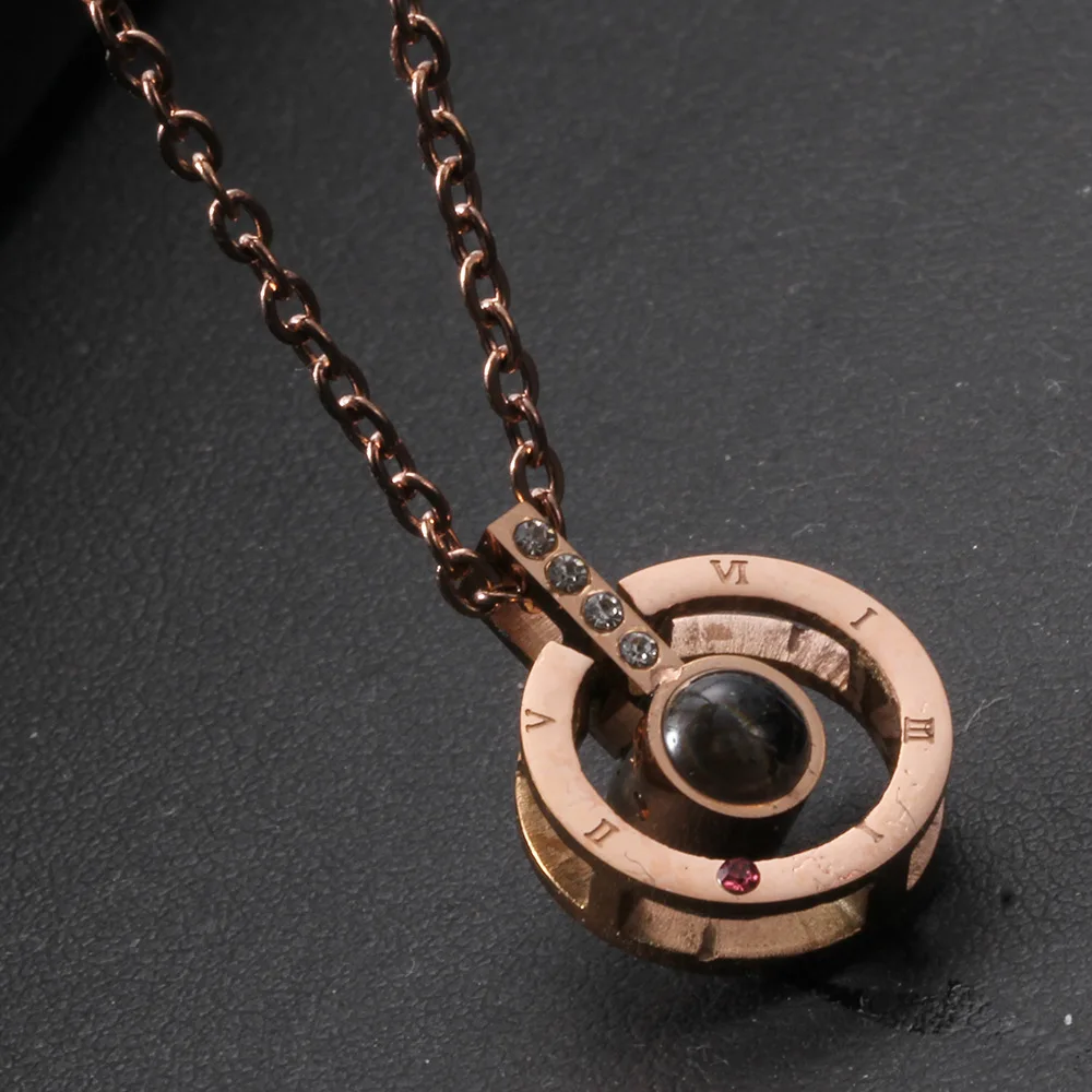 Цепочка с подвеской Я тебя люблю на 100 языках|Ожерелья подвеской| |