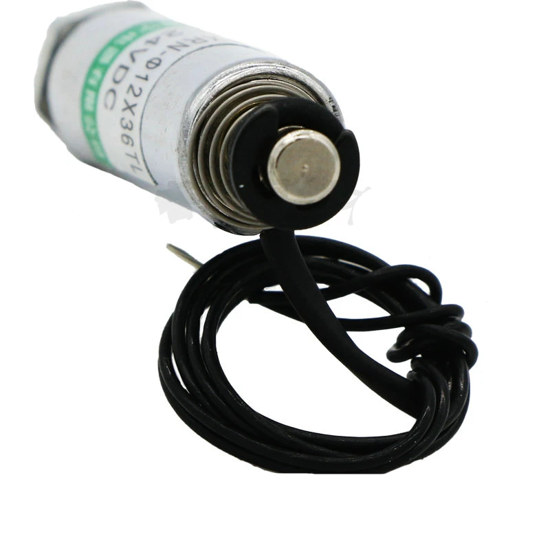 cylindrical small electromagnet solenoid push-pull type XRN-12X36TL 20W Stroke 6mm suction 50g holding force 120g DC 12V 24V LF1 |